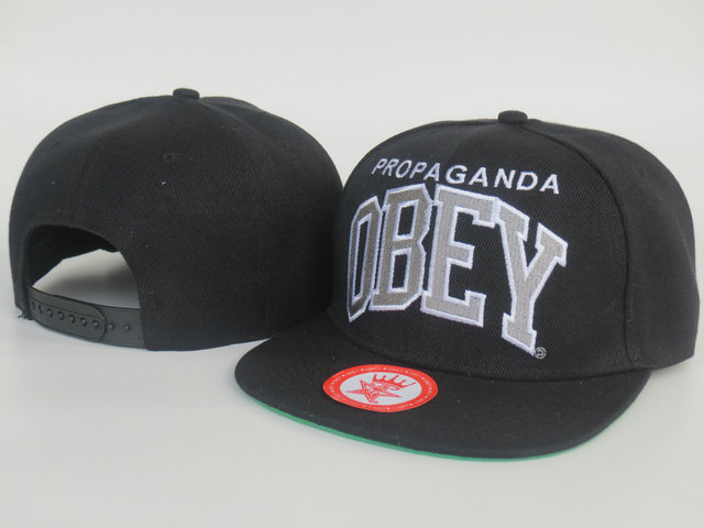 Obey Black Snapback Hat LS 1
